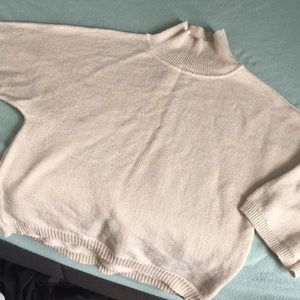 Tan sweater- gold sparkle throughout